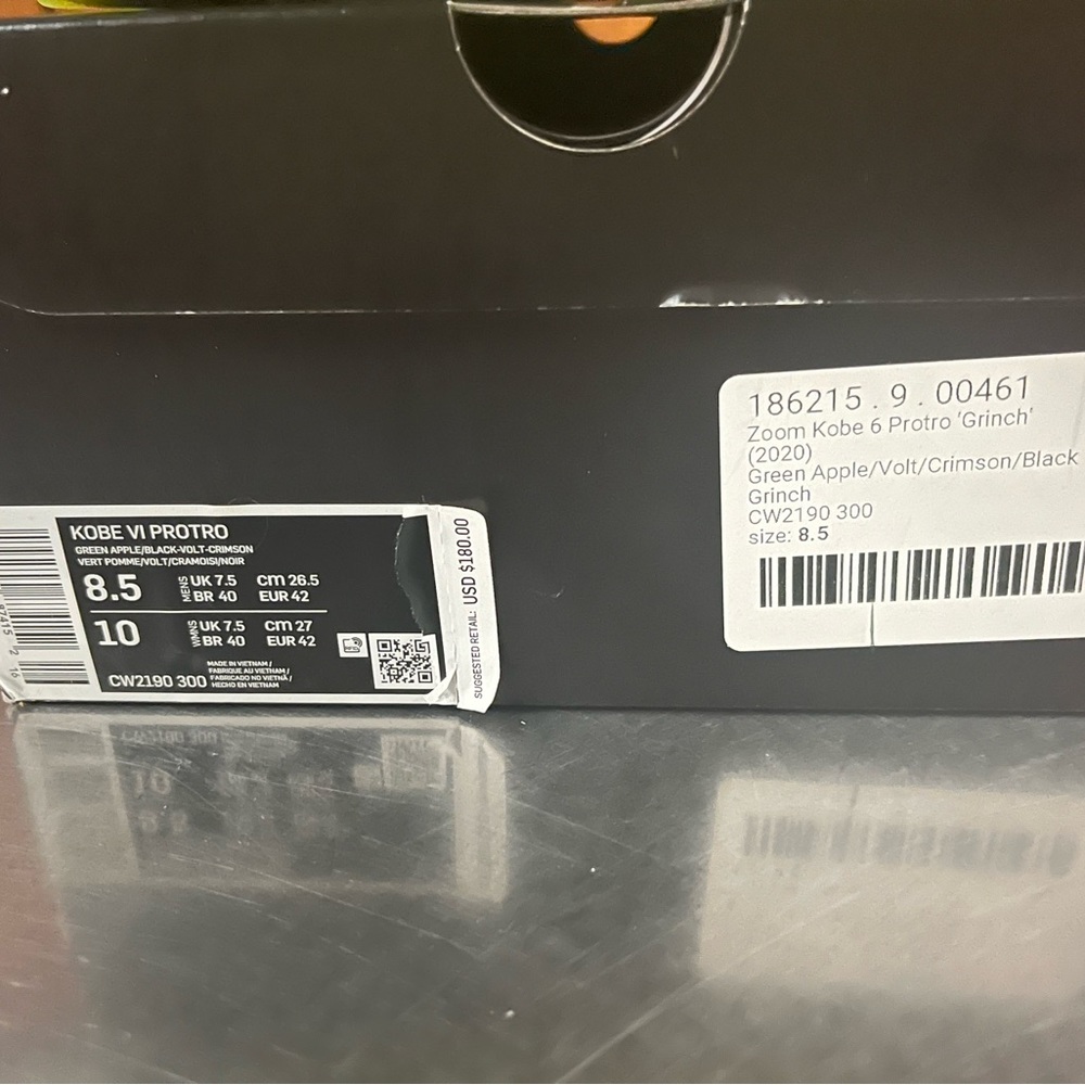 2020
Zoom Kobe 6 Protro 'Grinch